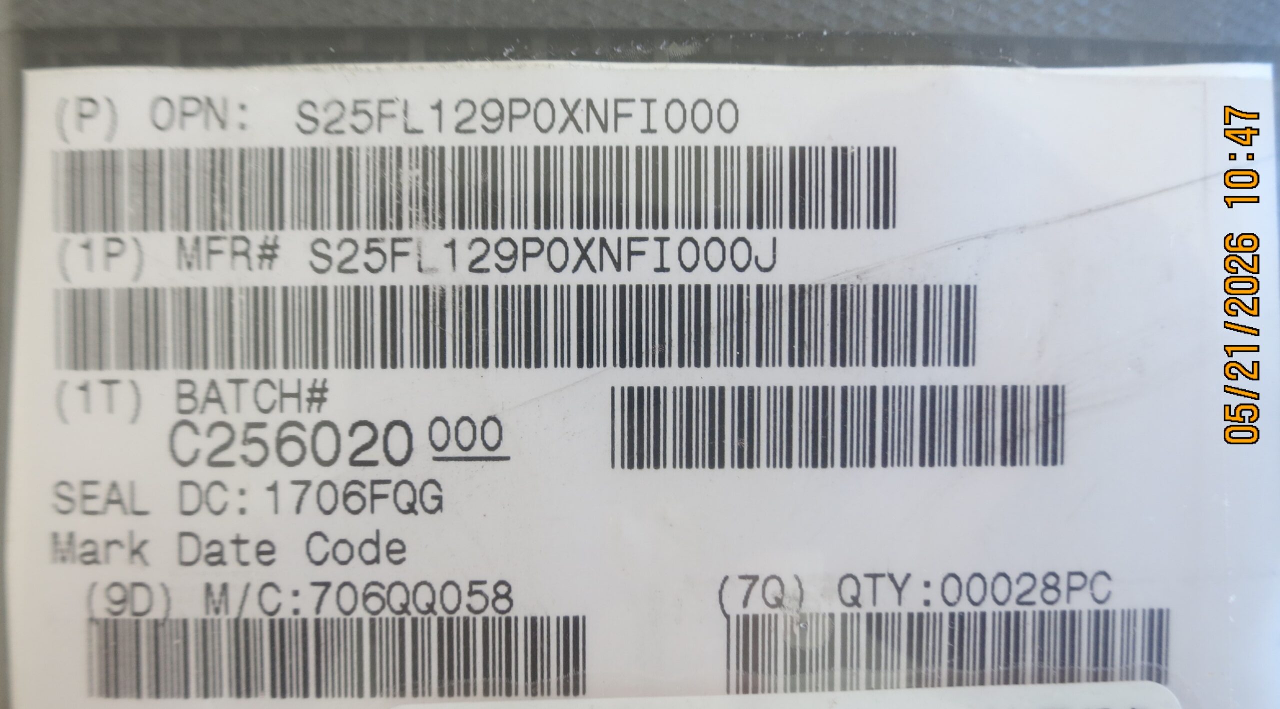S25FL129P0XNFI000