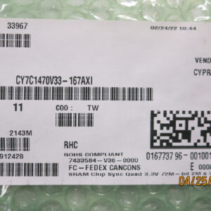 Alternative view of CY7C1470V33-167AXI