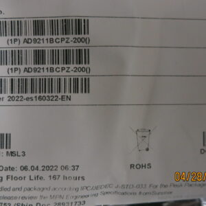 Alternative view of AD9211BCPZ-200